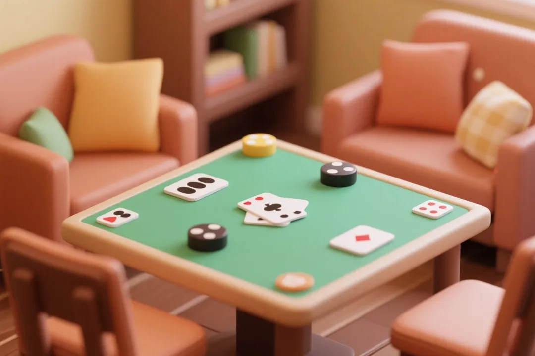 在线斗地主友好氛围插画